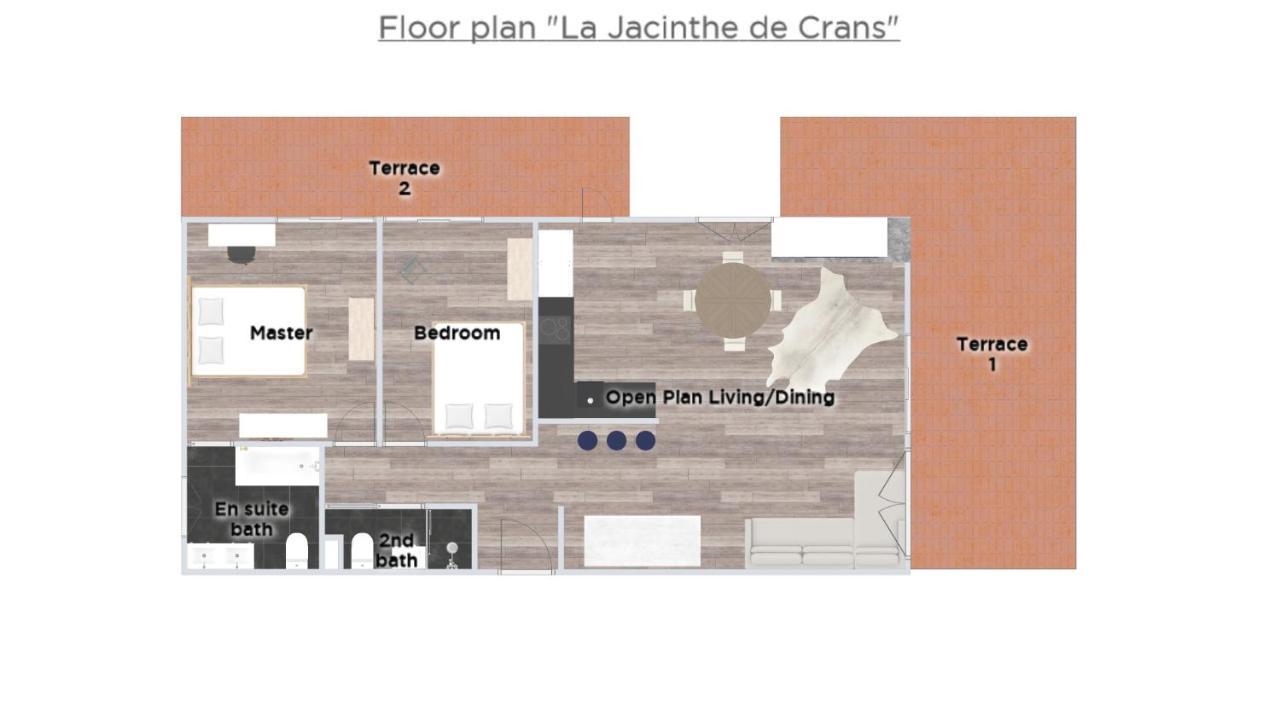 La Jacinthe De Crans Lägenhet Exteriör bild